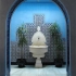 De 10 fonteinen reflecteren de Arabische invloed
